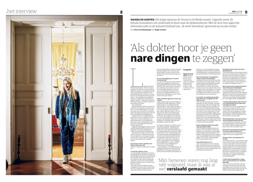 Portret Wanda de Kanter in NRC Next